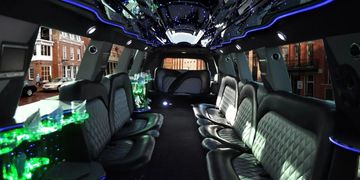 White Cadillac Escalade Limousine Inside