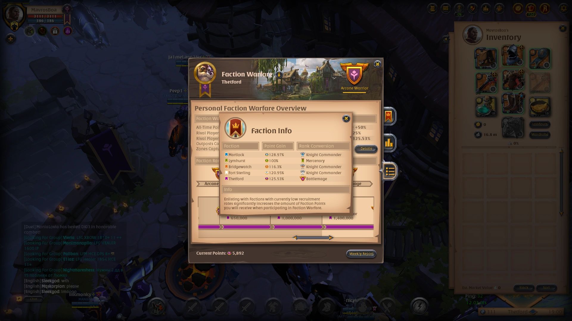 Albion Online trading levels for the Destiny Board