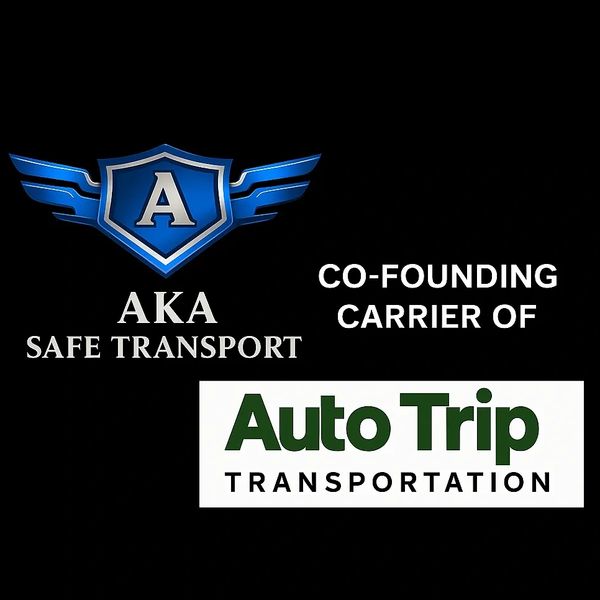 AKA Safe Transport and Auto Trip Transportation  logos – Co-founding carriers in auto transport.
