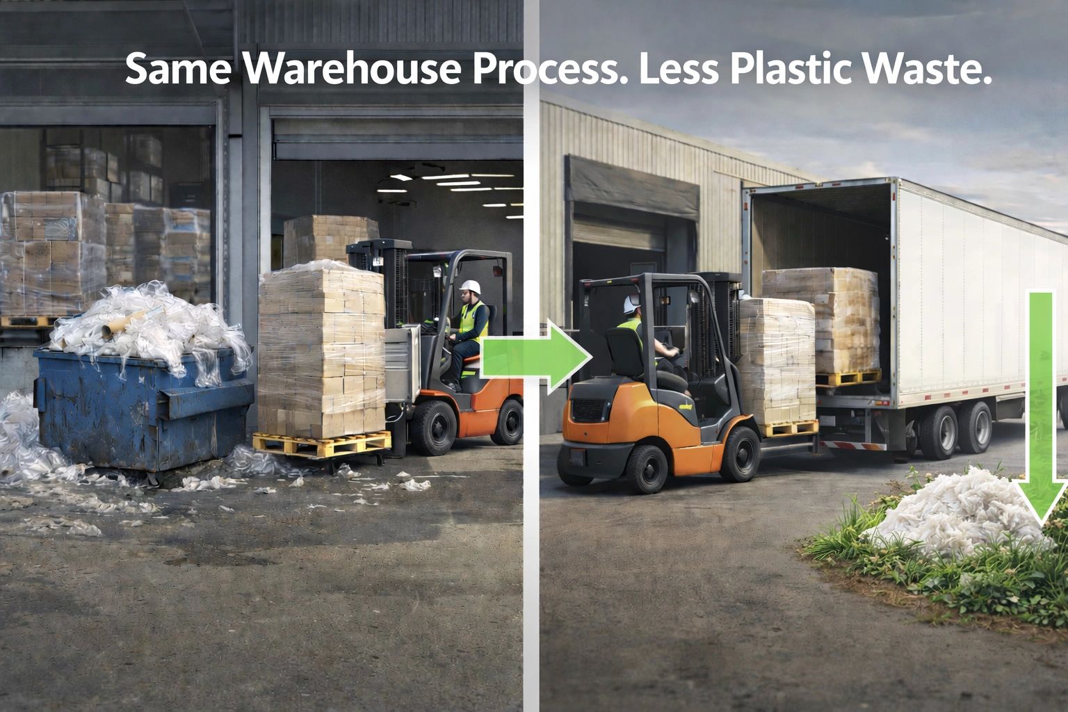 Compostable machine pallet wrap