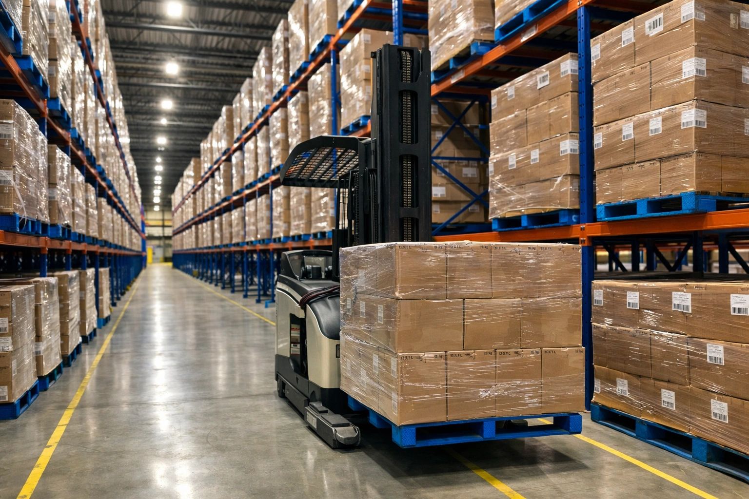 Compostable pallet wrap in warehouse operations