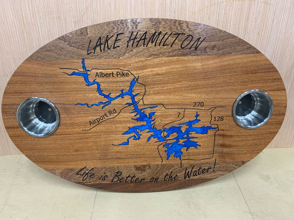 Customizable boat table top - also available with 4 cup holders