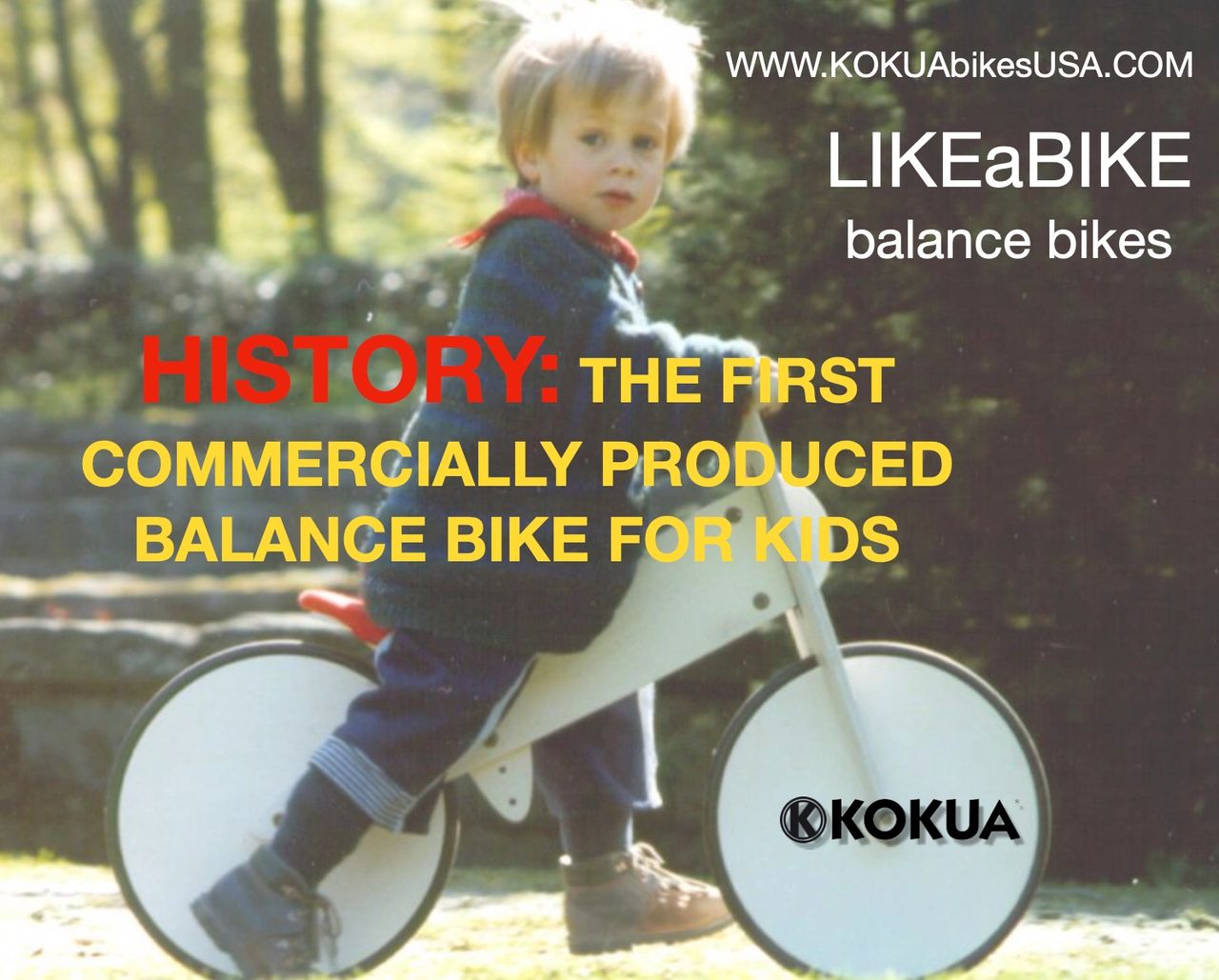 Click the photo to watch the history of balance bike video