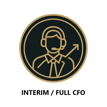 Interim or full CFO leadership icon