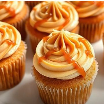 Sumptuous caramel cake wit creamy buttercream and caramel drizzle