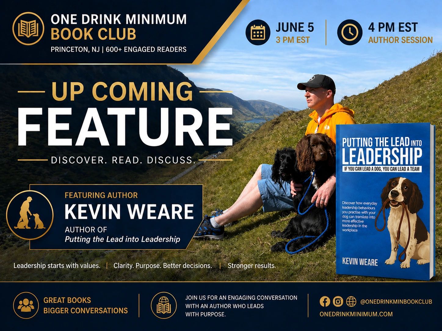 Book club features author Kevin Weare discussing leadership through dog training.