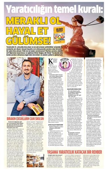 Akşam Gazetesi'nin Cumartesi Ekinde 31.07.2021 tarihinde yayınlanan röportajım