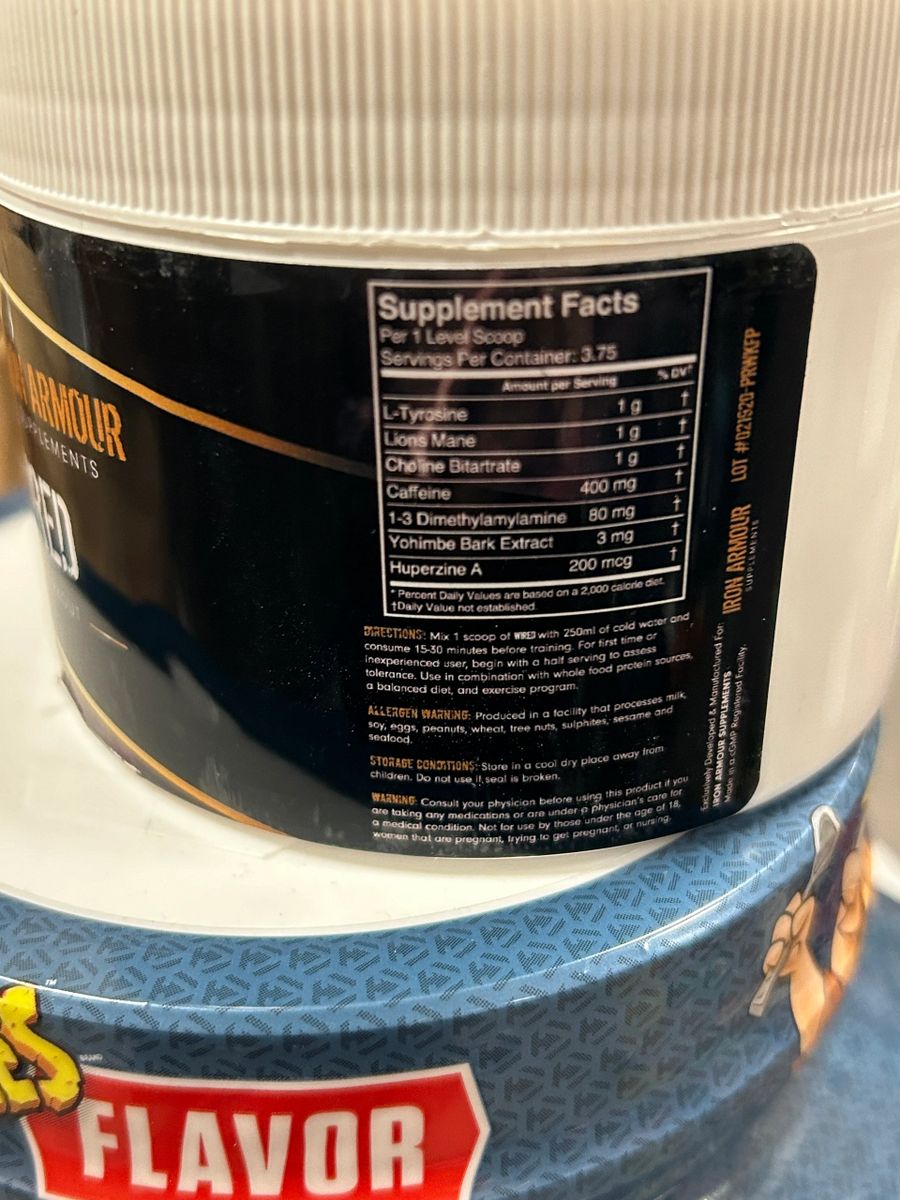 WIRED DMAA PREWORKOUT FLAVOR OUR CHOICE 30 SERVINGS BUY 1 GET 1 FREE