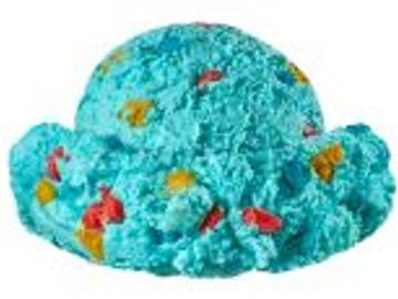 Blue Moon Ice Cream sprinkled with Multi-Colored Cookie Dough Pieces.
