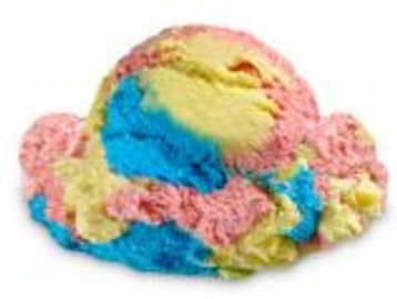 Blue Raspberry, Cherry and Vanilla flavored Ice Cream