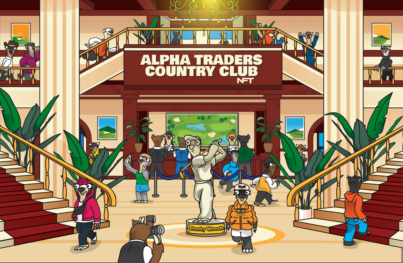 Front desk of the Alpha Traders Country Club