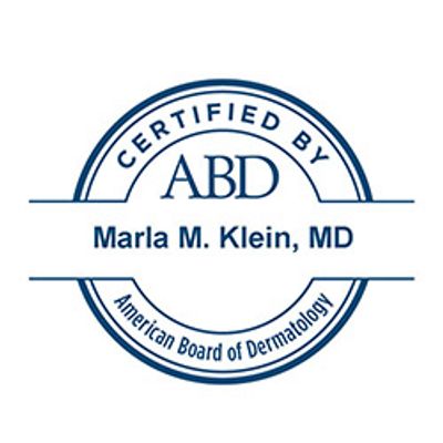 Marla M. Klein, MD , Certified by the American Board of Dermatology