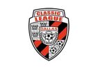Classic League Dallas soccer shield logo with black, white, and red colors.