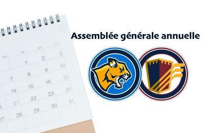 Calendrier avec logos pour une assemblée générale annuelle.