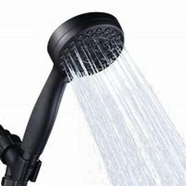 Black shower handle