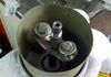 Oil centrifuge, cleaned and ready for reinstallation.