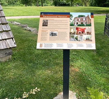 City of Brentwood, Tennessee Historic Information Sign for the Ravenswood Mansion.