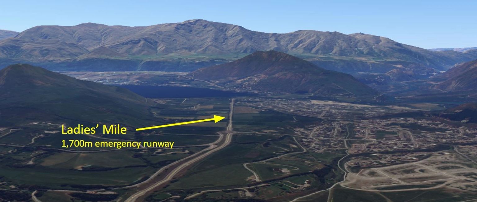 Queenstown emergency runway allows the airport to be relocated.