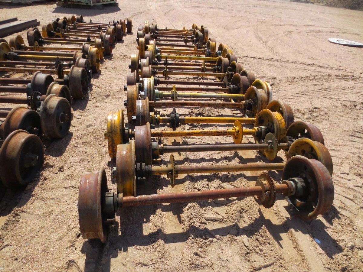 RAILROAD WHEELS AND AXLES FOR PUSH CARTS OVER 150 JUST IN