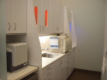 dental office cabinet light installation