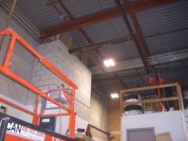 commercial high bay led light fixture installation.