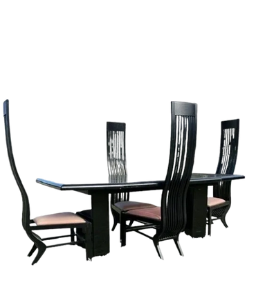 postmodern Japanese Chairs with Millennium furniture dining table  