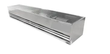 A metal rectangular air vent or diffuser with slotted openings.