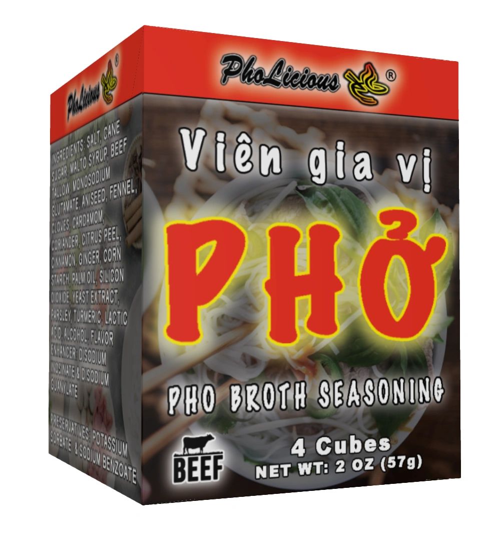 Phở Bo (Beef Pho) Broth Base Cubes - Pack of 4 - PhoLicious Brand