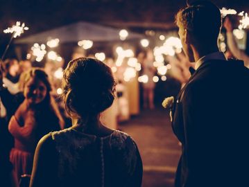 Sparkler Sendoff wedding