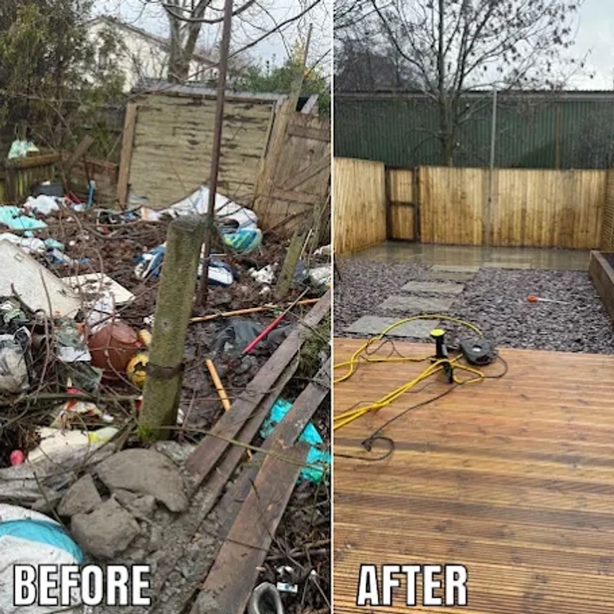 New Fencing, Stones, Decking and Patios completed at a job in Cowbridge