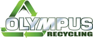 Olympus Recycling logo with green arrows.