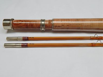  Bamboo Fly Rod 7'6 for #5 Line Wt,2 Piece with 2 Tips