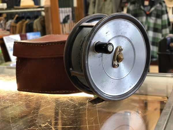 Hardy Uniqua Fly Reel 2 5/8 and Hardy Leather Case - Spinoza Rod Company