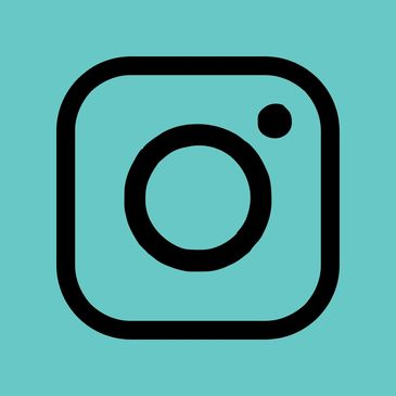 an image of the instagram logo with a teal background