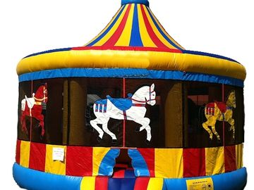 Carousel bounce house, 18x18x15'