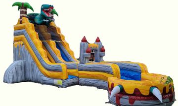 dinosaur water slide wet or dry