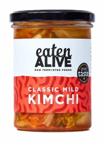 Jar of eaten alive brand classic mild kimchi