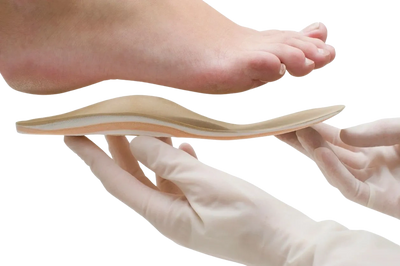 Orthotic insole used in treatment for plantarfasciitis.