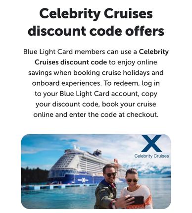 Celebrity cruise discount code