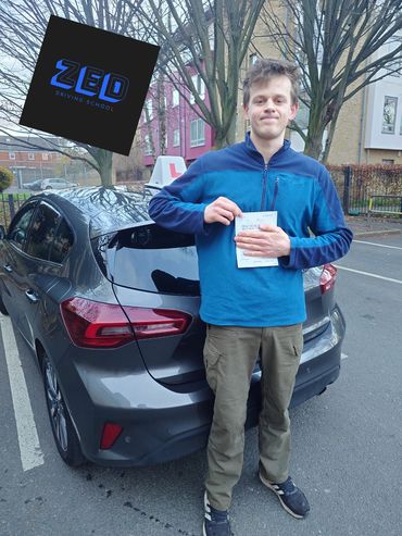 Ben passed his test at Wood Green test centre