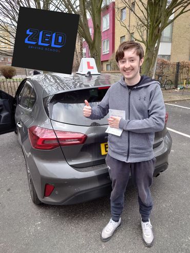 Joey passed 1st time at Wood Green test centre
