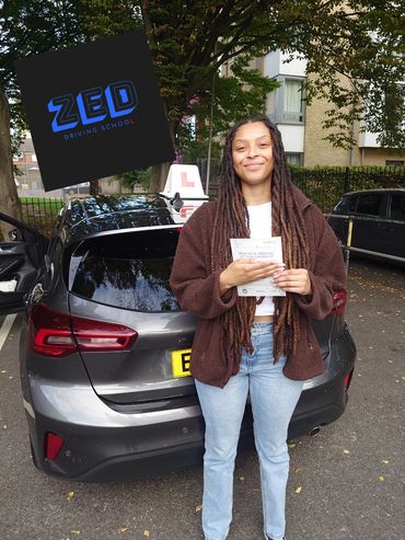 Kelsey passed 1st time at Wood Green test centre