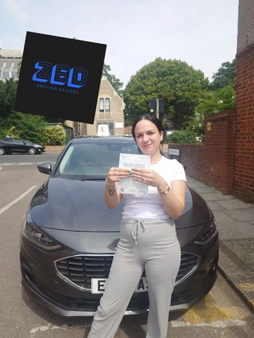 Sibel passed 1st time at Wood Green test centre
