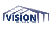 Vision Building Systems logo, pre-engineered metal building systems partner.