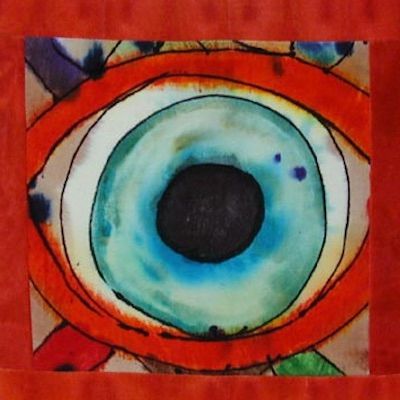 Eye pillow. Hand dye painted cotton velveteen.
