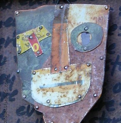 Tin Pin constructed from old tins.