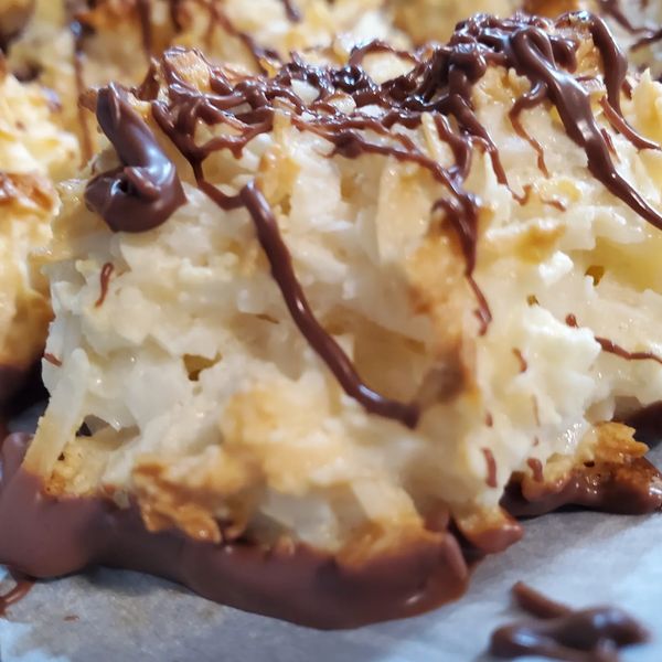 Chocolate Dipped Coconut Macaroons