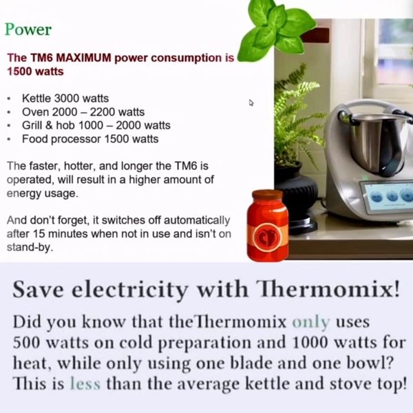 Thermomix energy & power consumption