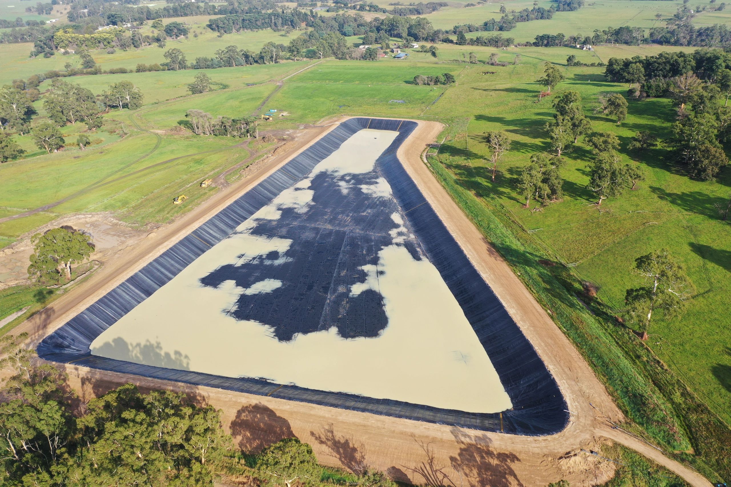 Dam rehabilitation aerial view