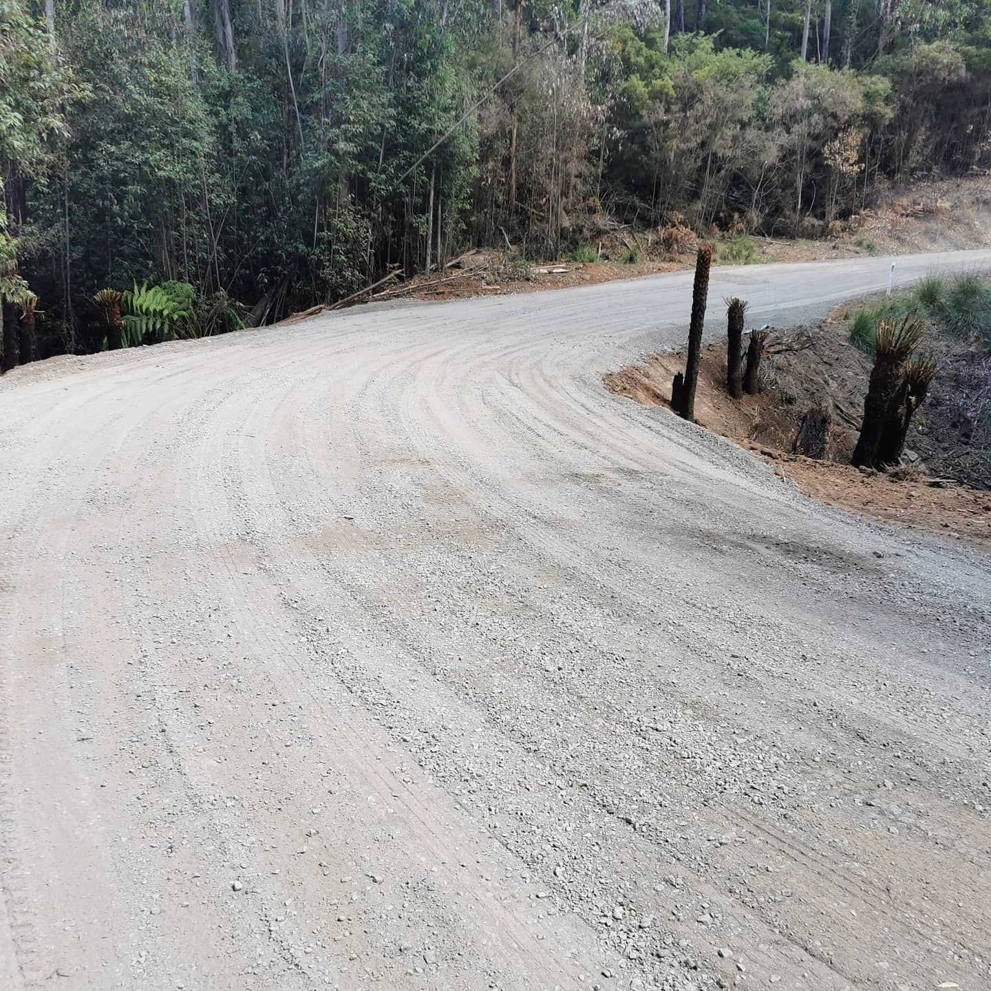Road formation works